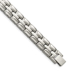 Stainless Steel Brushed and Polished Link Bracelet for Men