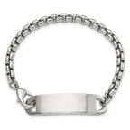 Stainless Steel Polished Box Chain ID Bracelet for Men