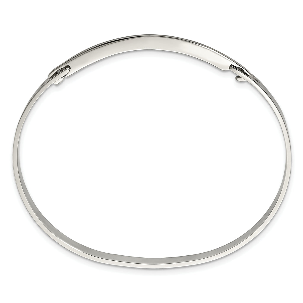 Stainless Steel Polished Flexible 4.75mm Bangle Bracelet for Women
