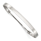 Stainless Steel Polished Flexible 4.75mm Bangle Bracelet for Women