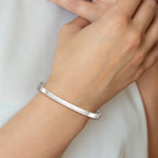Stainless Steel Polished Flexible 4.75mm Bangle Bracelet for Women