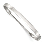 Stainless Steel Polished Flexible 4.75mm Bangle Bracelet for Women