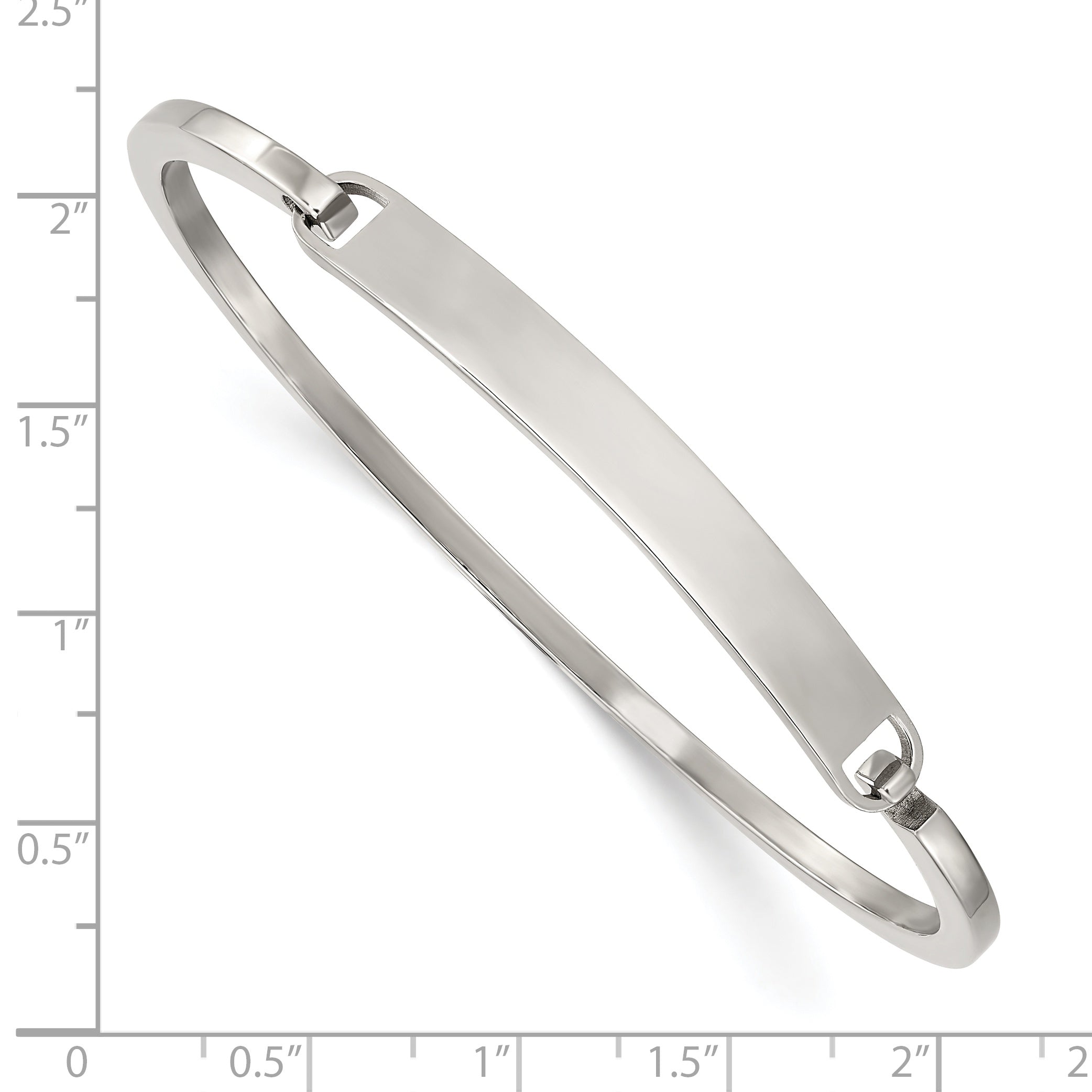 Stainless Steel Polished 2mm ID Bangle Bracelet