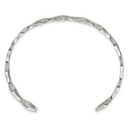 Stainless Steel Polished Wavy Cuff Bangle Bracelet for Women