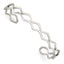 Stainless Steel Polished Wavy Cuff Bangle Bracelet for Women