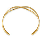 Stainless Steel Polished Rose IP-plated Cuff Bangle Bracelet for Women