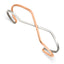 Stainless Steel Polished Rose IP-plated Cuff Bangle Bracelet for Women