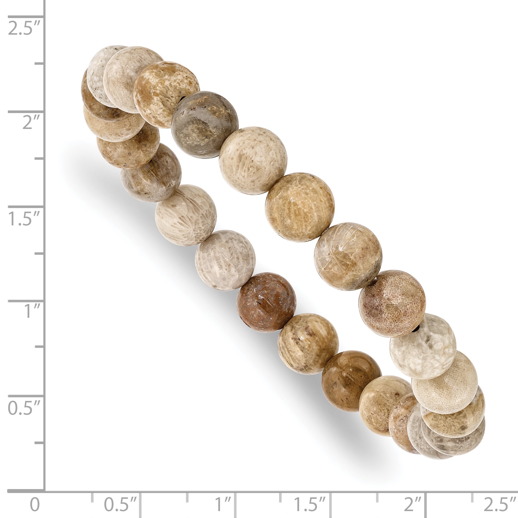 8mm Chrysanthemum Agate Beaded Stretch Bracelet