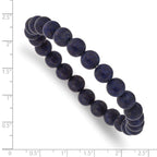 8mm Lapis Agate Beaded Stretch Bracelet