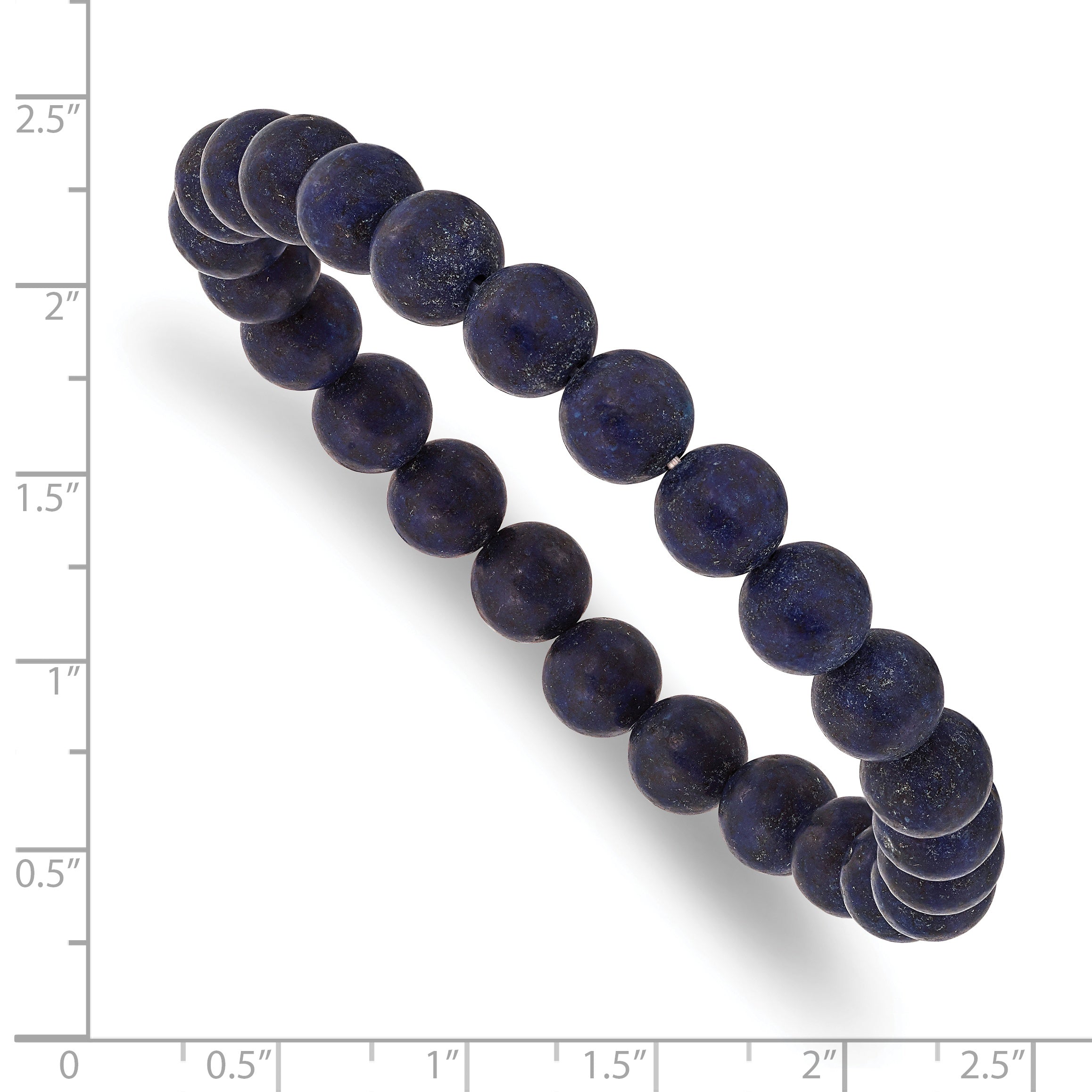 8mm Lapis Agate Beaded Stretch Bracelet
