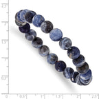 8mm Sodalite Agate Beaded Stretch Bracelet