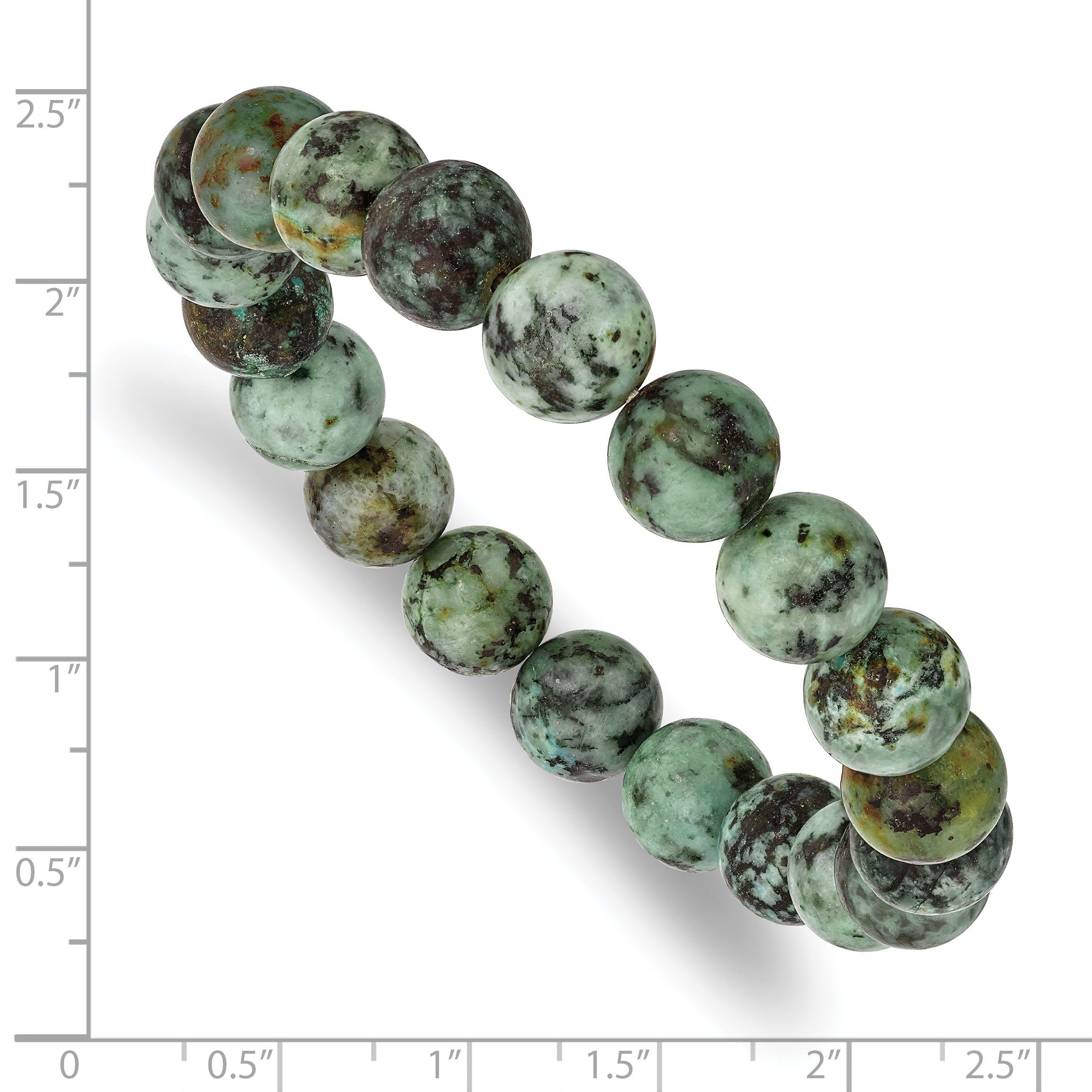 10mm African Pine Agate Beaded Stretch Bracelet