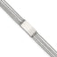 Stainless Steel Polished Multi Strand ID Bracelet with . Extension for Women