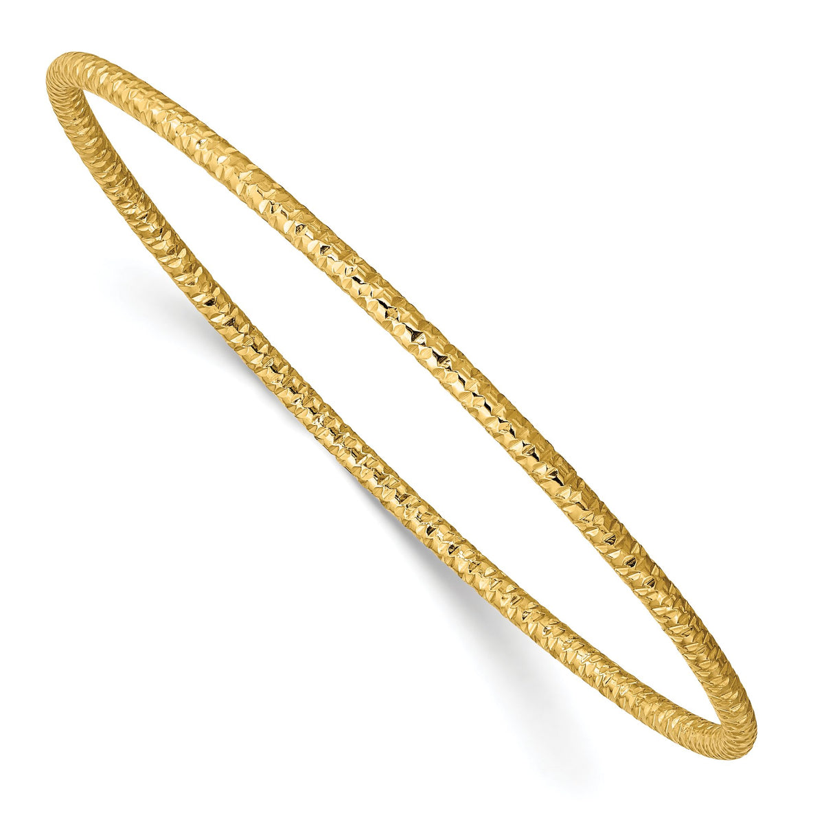 Slip On Bangle Bracelet in Yellow IP-Plated Stainless Steel, 2mm - Sophia Jewelers Main image