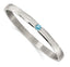 Stainless Steel Polished with Blue Preciosa Crystal 6mm Hinged Bangle Bracelet for Women