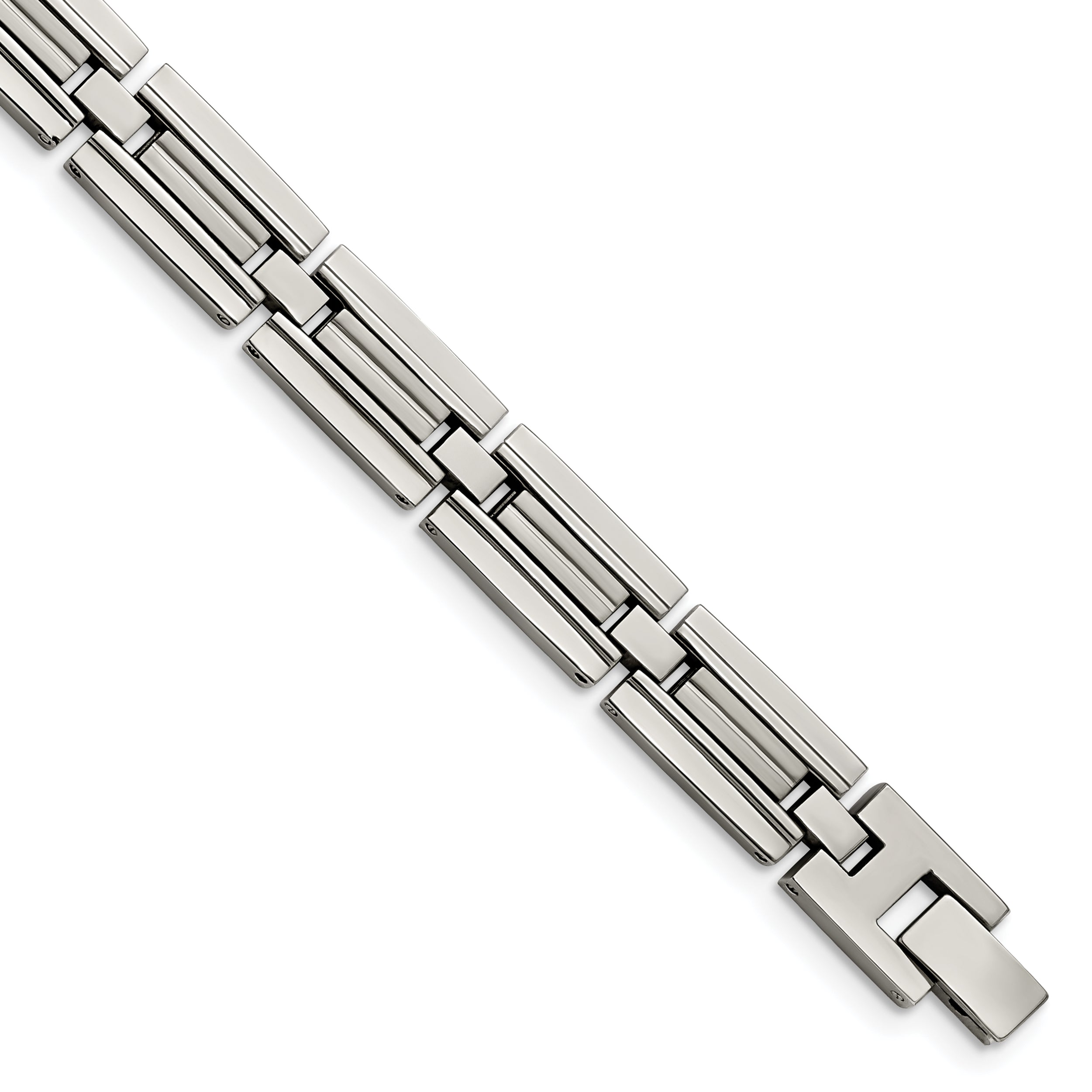 Stainless Steel Brushed and Polished Link Bracelet for Men Main image