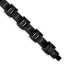 Stainless Steel Brushed and Polished Black IP-plated Link Bracelet for Men
