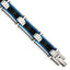 Stainless Steel Brushed and Polished Black and Blue IP-plated Link Bracelet for Men