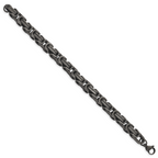 Stainless Steel Antiqued White Bronze Plated 8.5mm Bracelet for Men