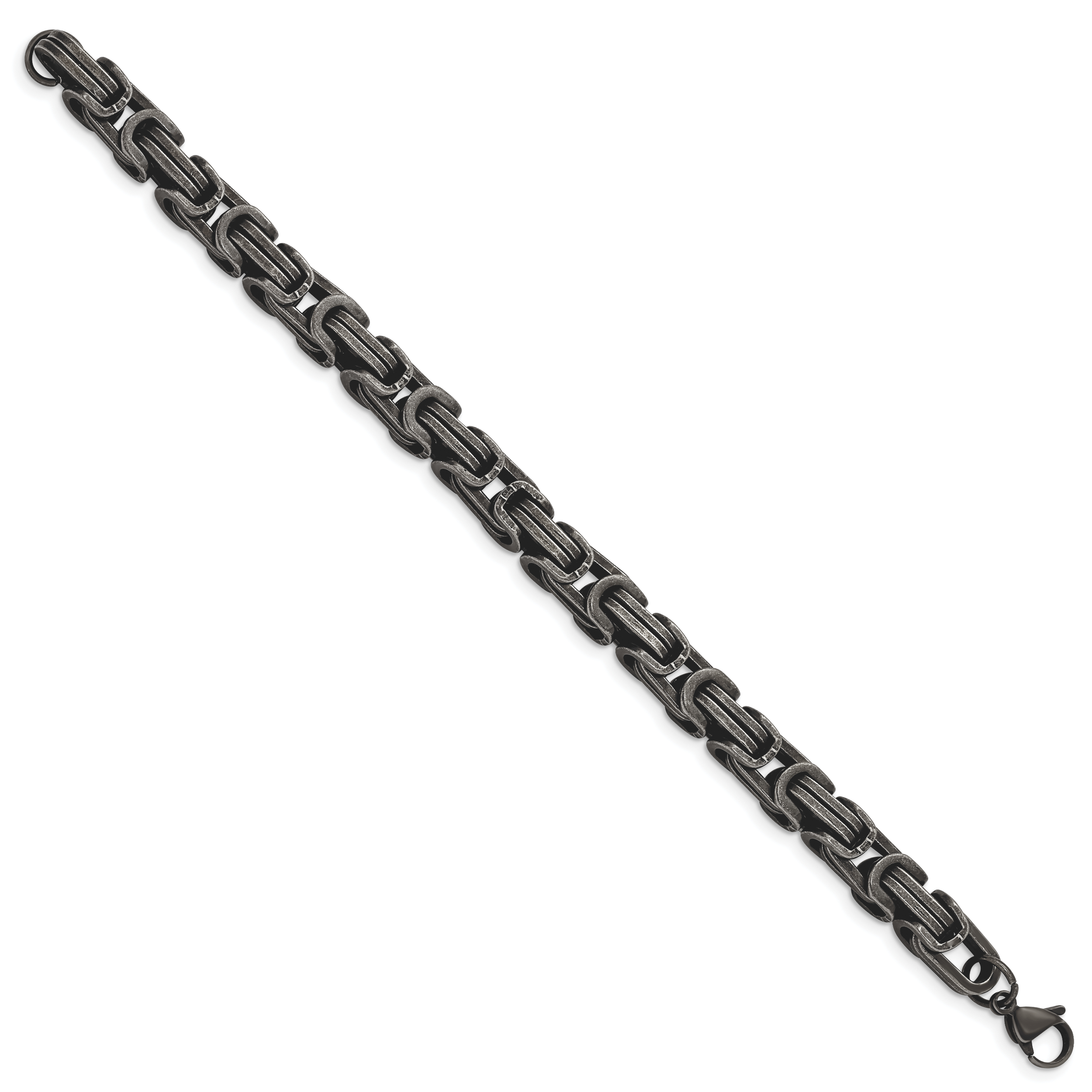 Stainless Steel Antiqued White Bronze Plated 8.5mm Bracelet for Men