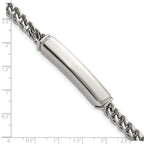 Stainless Steel Polished Heavy Wheat ID Bracelet for Men