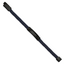 Stainless Steel Polished Black IP-plated Navy Blue Braided Leather Bracelet with . Extension