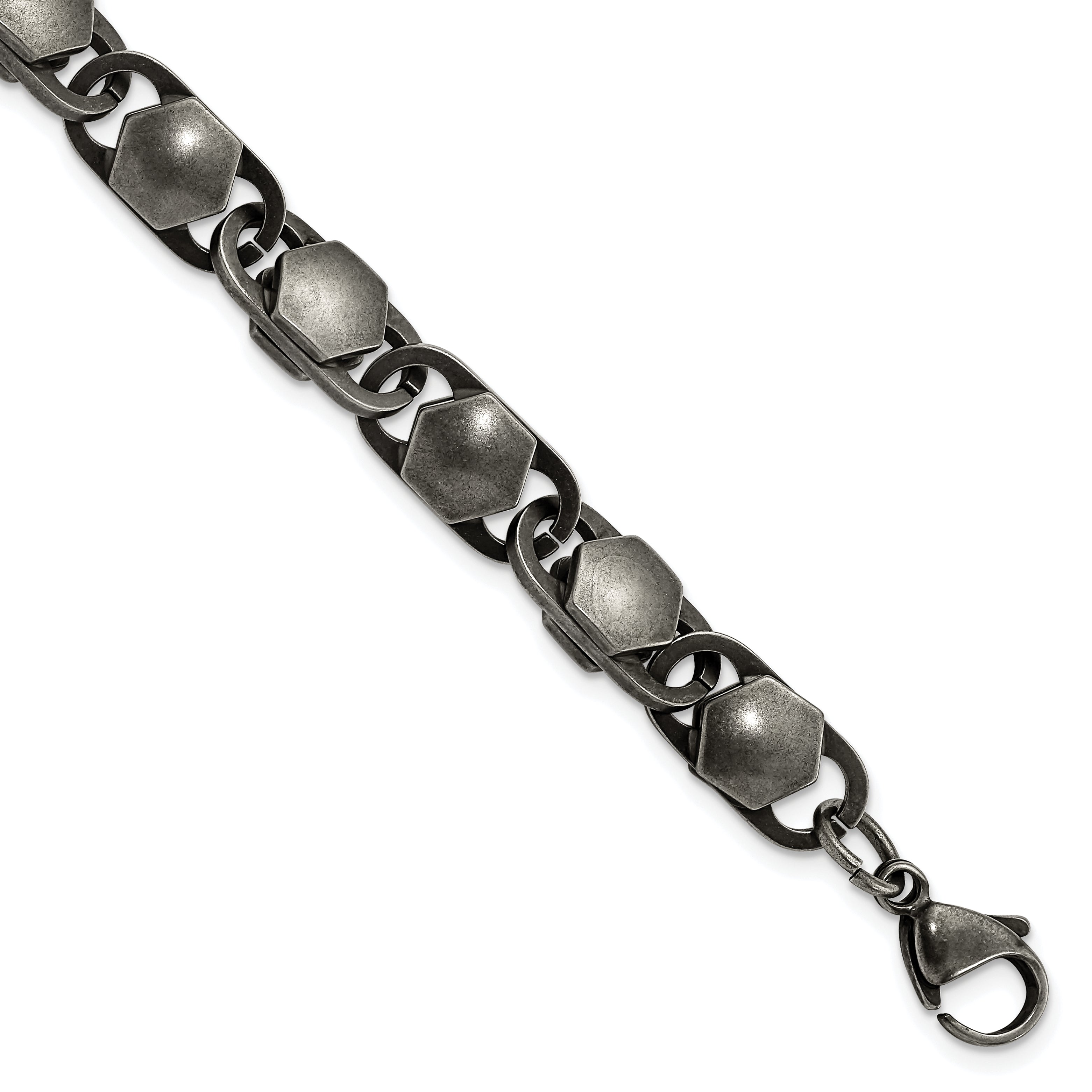 Chisel Stainless Steel Antiqued and Brushed 8.50mm 8.25 inch Bracelet Main image