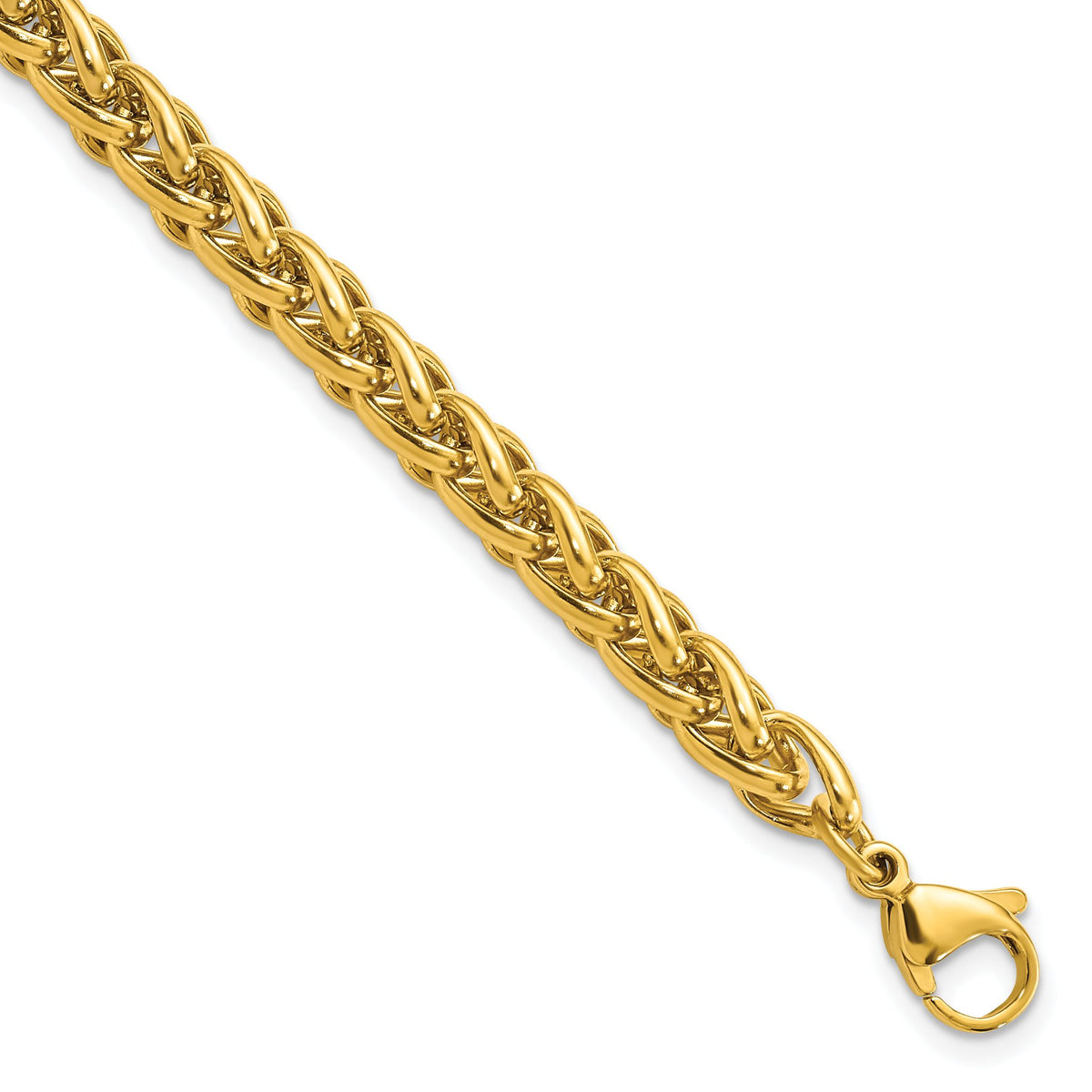 Chisel Spiga Chain Bracelet in Yellow IP-Plated Stainless Steel, 8.5 Inch - Sophia Jewelers Main image