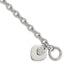 Stainless Steel Polished Two Hearts with Cubic Zirconia Toggle Bracelet for Women