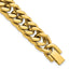 Chisel Stainless Steel Polished Yellow IP-plated 12mm 8.5 inch Heavy Curb Link Bracelet