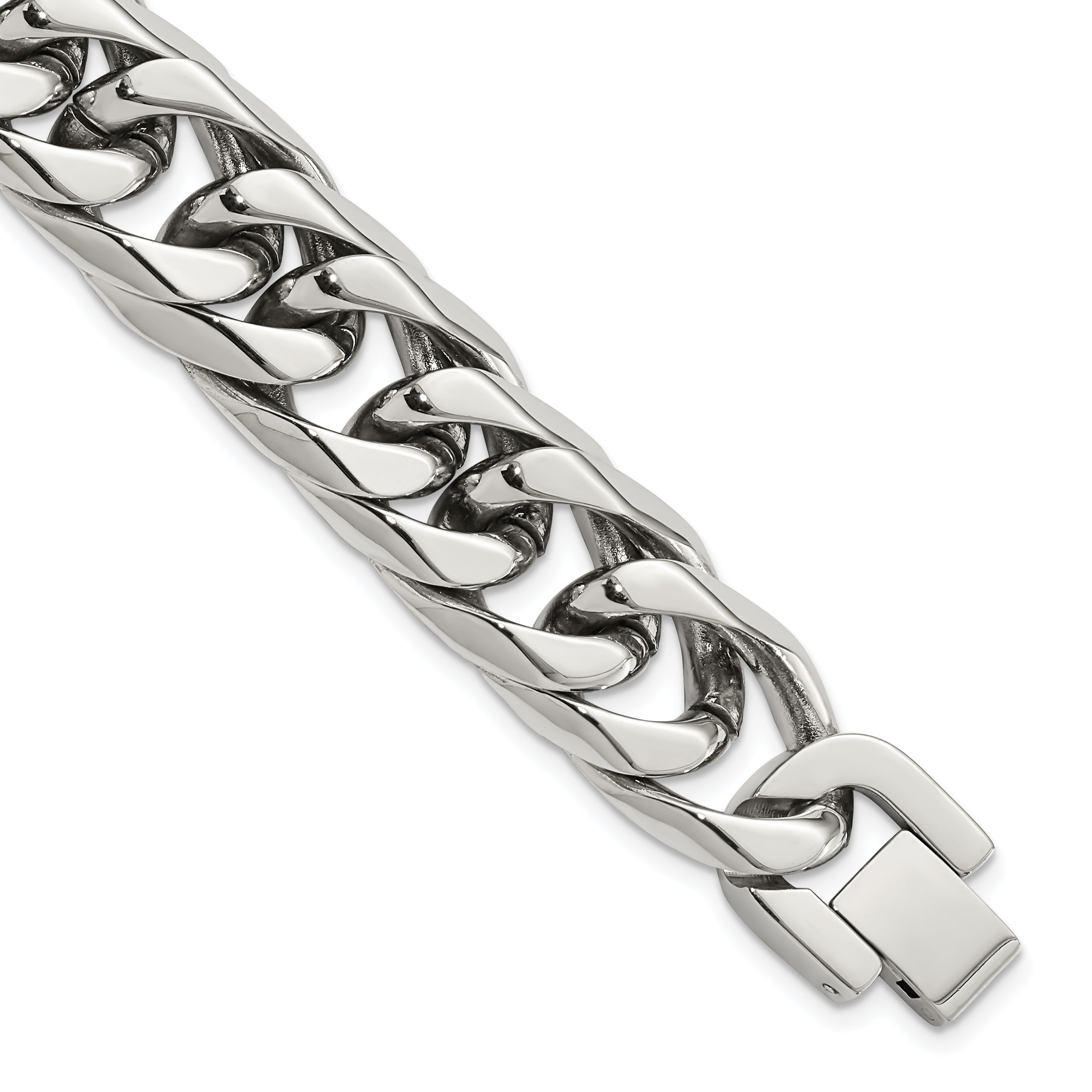 Chisel Stainless Steel Polished 8.25 inch Heavy Curb Link Bracelet Main image