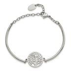 Chisel Stainless Steel Polished Tree with extension Bangle Bracelet for Women - Sophia Jewelers