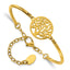 Chisel Stainless Steel Polished Yellow IP-plated Tree Bangle Bracelet with Extension for Women - Sophia Jewelers