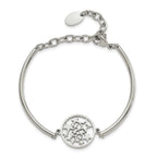 Chisel Stars Bangle Bracelet in Stainless Steel, 2.5mm, 5.5 Inch - Sophia Jewelers