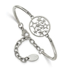 Chisel Stars Bangle Bracelet in Stainless Steel, 2.5mm, 5.5 Inch - Sophia Jewelers