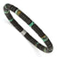 Green Sediment & Black Agate Bracelet in Stainless Steel, 6.5mm - Sophia Jewelers
