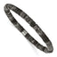 Black Spectrolite & Agate Beaded Bracelet in Stainless Steel, 6mm - Sophia Jewelers