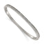 Polished Crystal Stainless Steel Bangle Bracelet 3.85mm