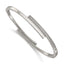 Polished Crystal Stainless Steel Bangle Bracelet 3.5mm