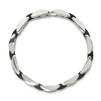Men's Polished Black Stainless Steel Bracelet 11mm