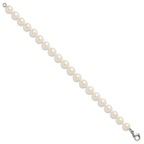 Polished Freshwater Cultured Pearl Knot Stainless Steel Bracelet 10mm