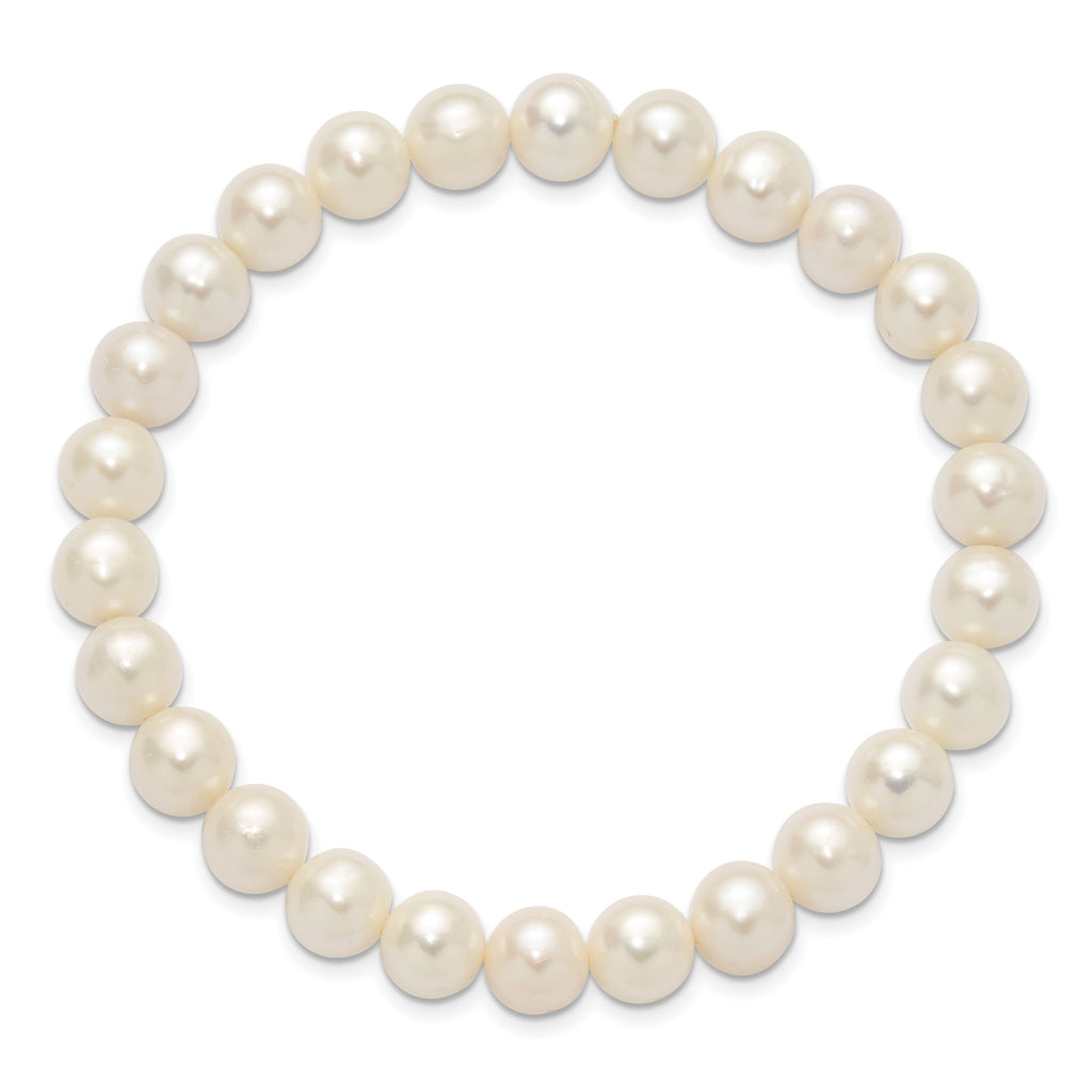 Freshwater Cultured Pearl Stainless Steel Bracelet 8mm
