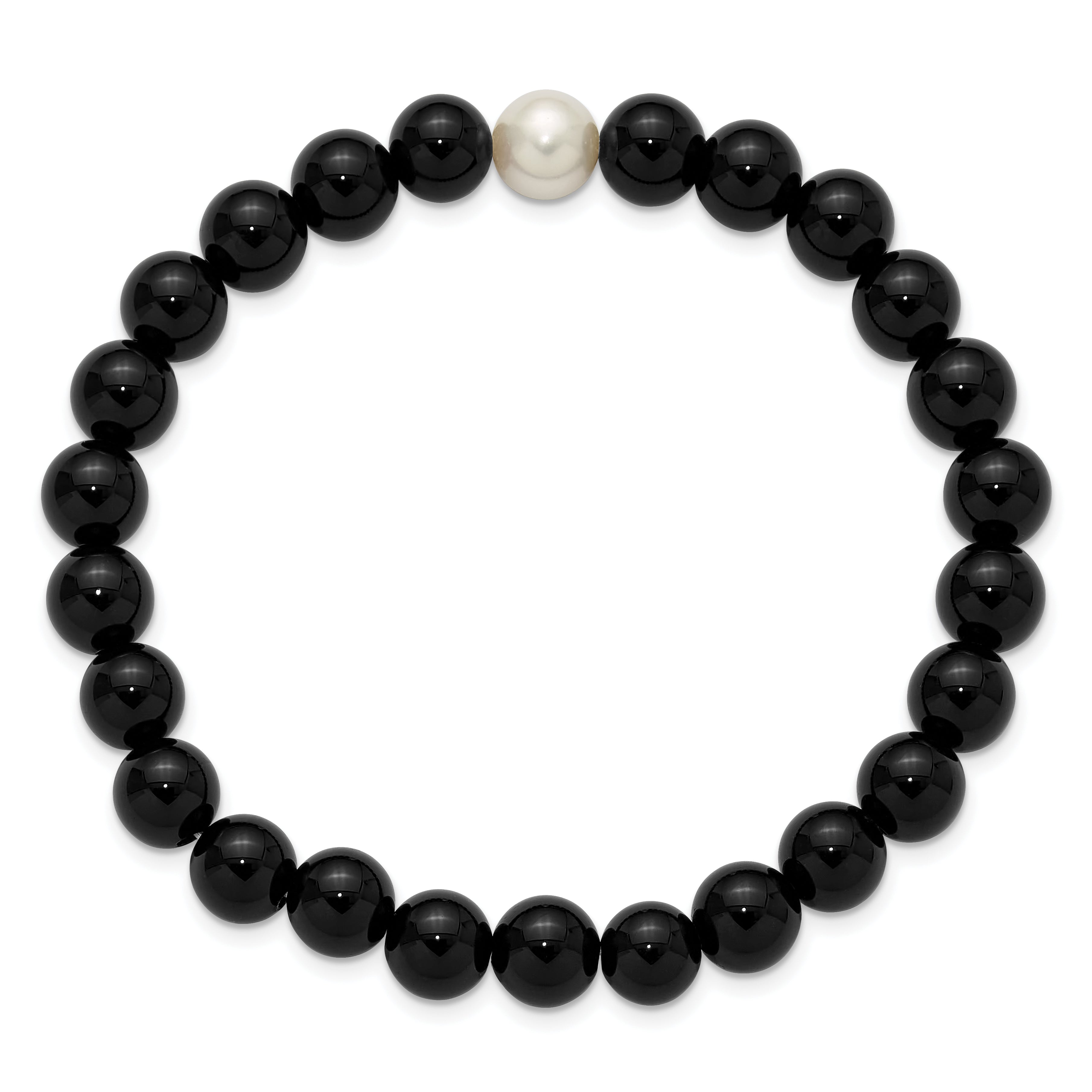 Freshwater Cultured Pearl Stainless Steel Bracelet 8mm 8in Secondary image