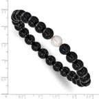 Freshwater Cultured Pearl Stainless Steel Bracelet 8mm 8in