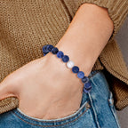 Stainless Steel Beaded Bracelet, 8 in