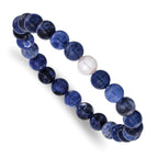 Stainless Steel Beaded Bracelet, 8 in