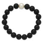 Stainless Steel Beaded Bracelet, 7 in