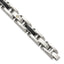 Men's Polished Diamond Stainless Steel Link Bracelet 11mm