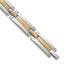 Men's Polished Diamond Stainless Steel Link Bracelet 10mm 8.5in