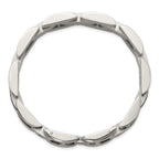 Men's Polished Diamond Stainless Steel Link Bracelet 11mm 8.25in